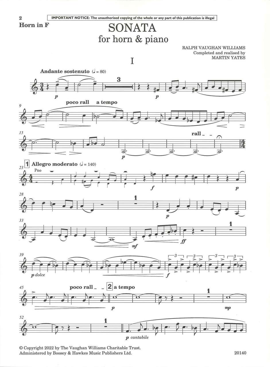 Vaughan Williams, Sonata (Boosey)