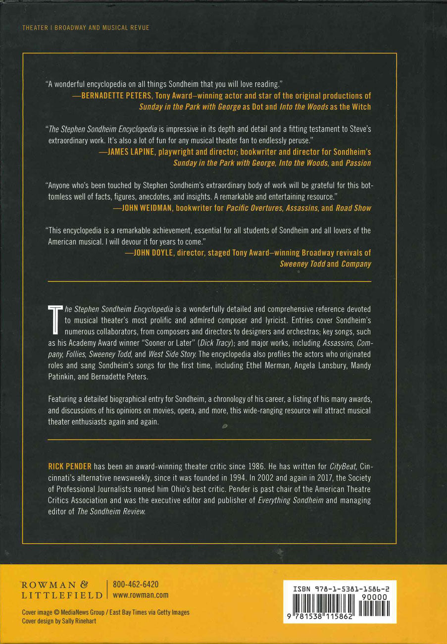 Pender, Stephen Sondheim Encyclopedia (The Rowman & Littlefield)