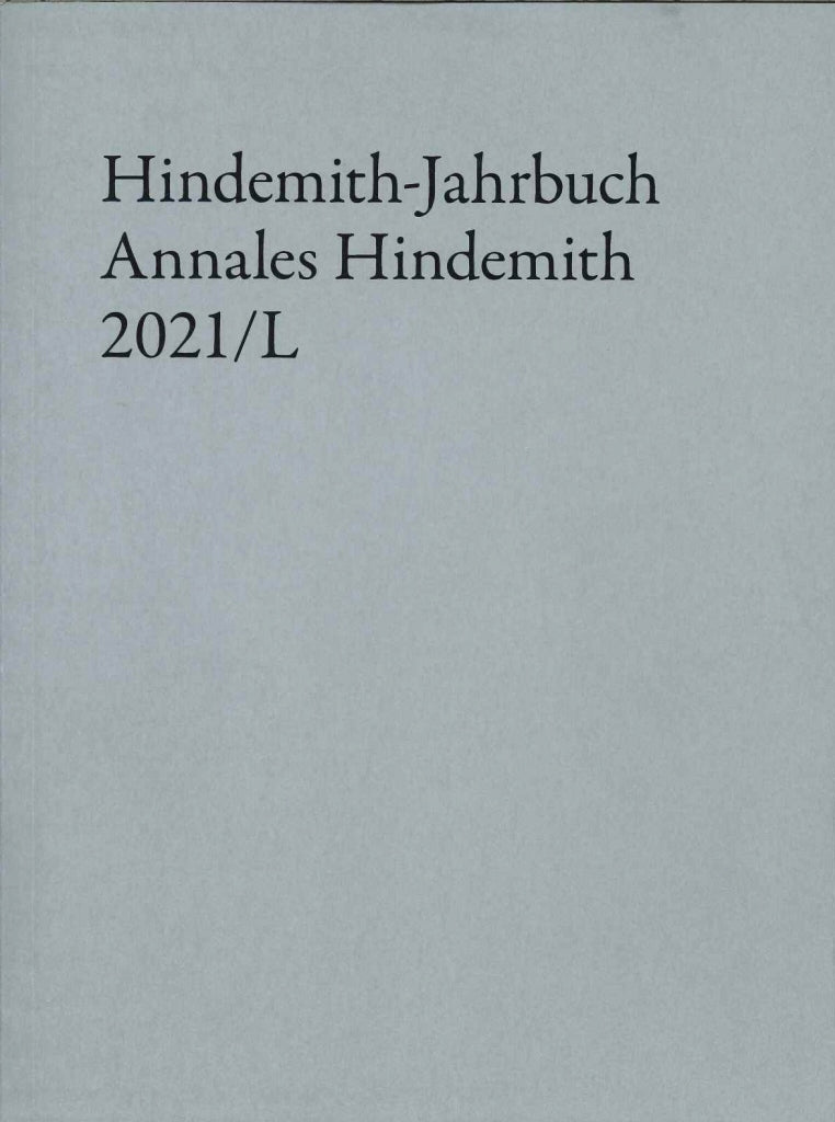 Hindemith-Jahrbuch 2021/L (Schott)