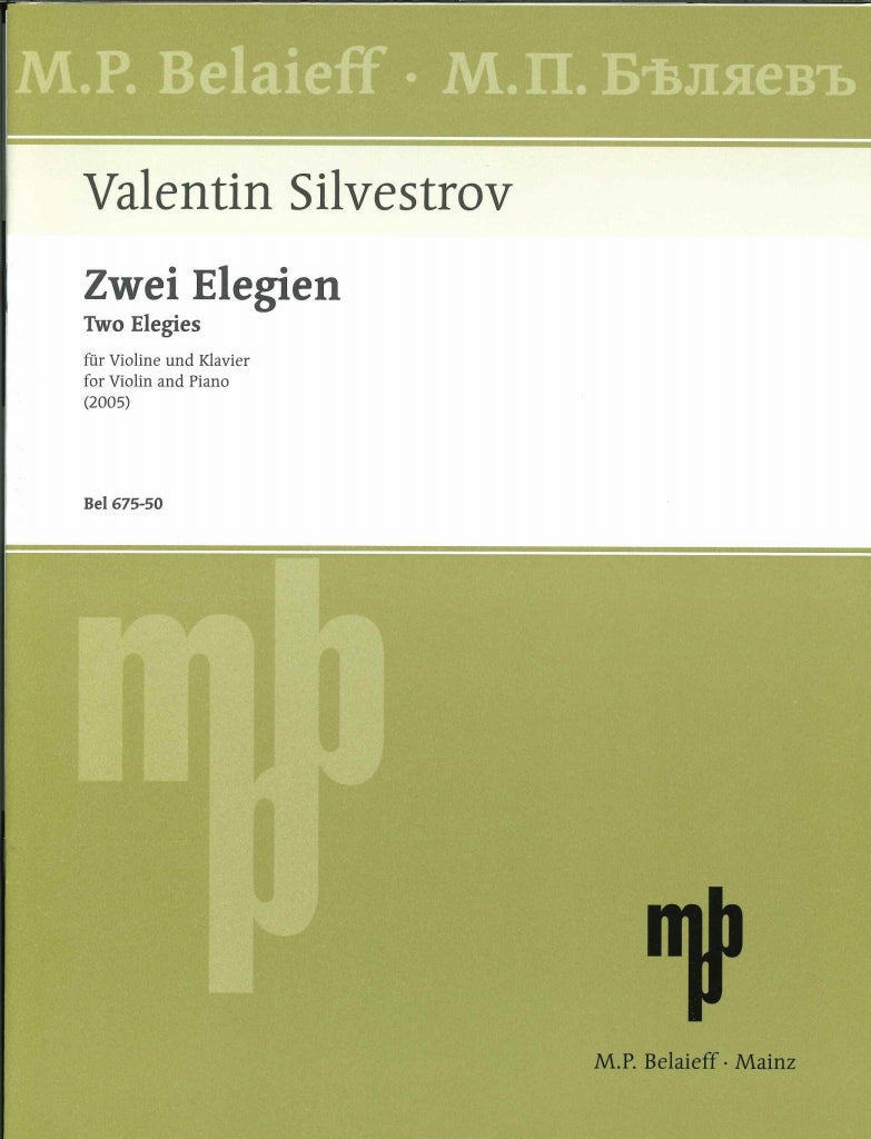 Silvestrov, 2 Elegien (2005) (Belaieff)