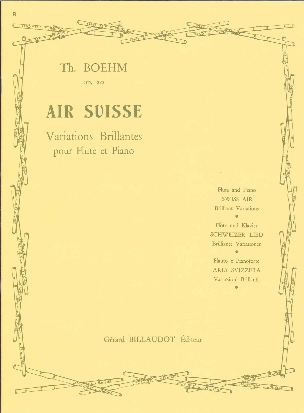 Boehm, Air suisse op. 20: Variations (Billaudot)