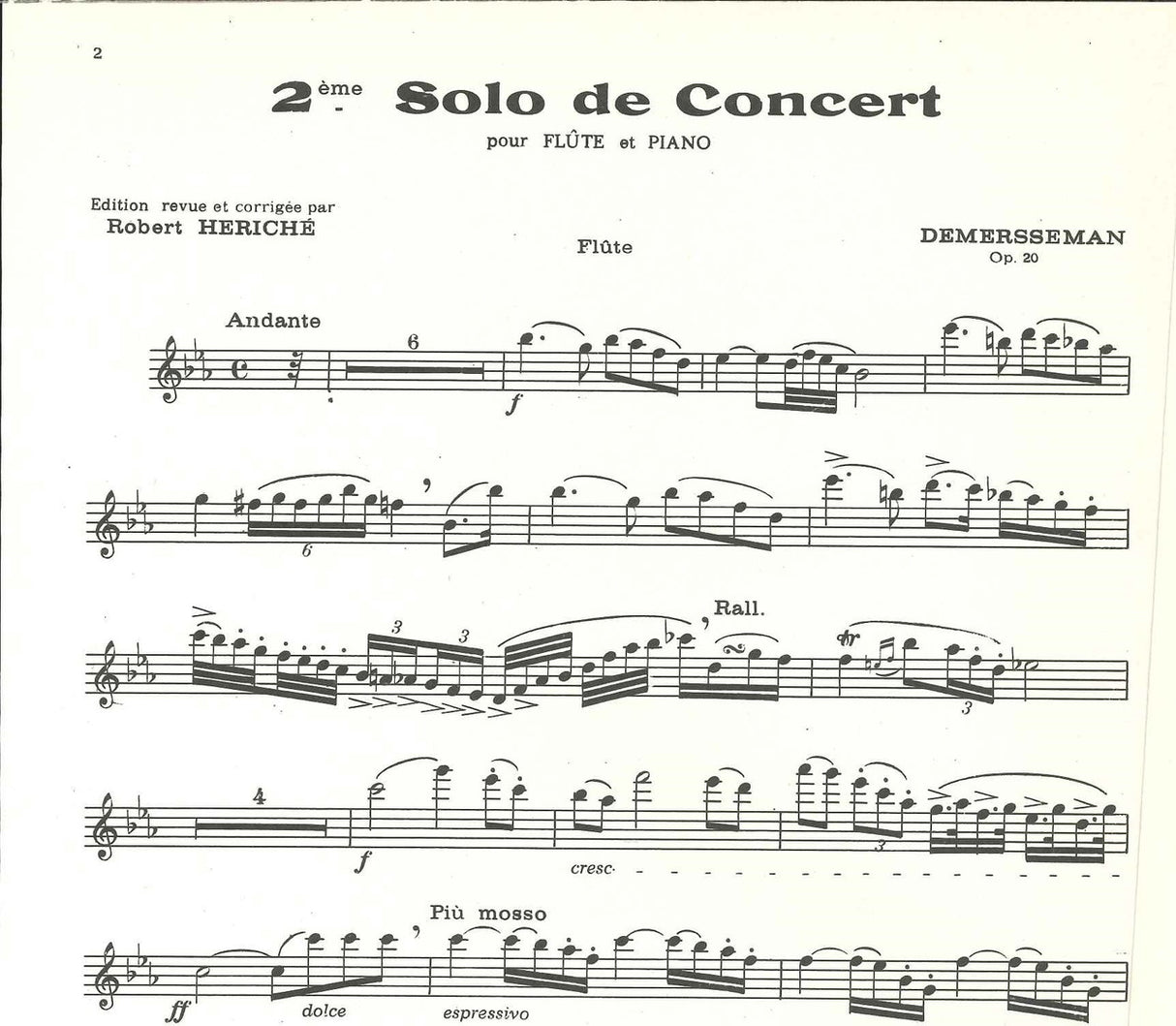 Demersseman, Solo de concert No. 2 (Billaudot)