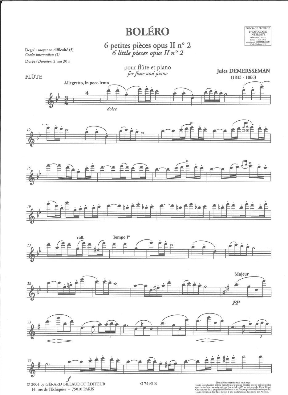Demersseman, Bolero op. 2/2 (Billaudot)
