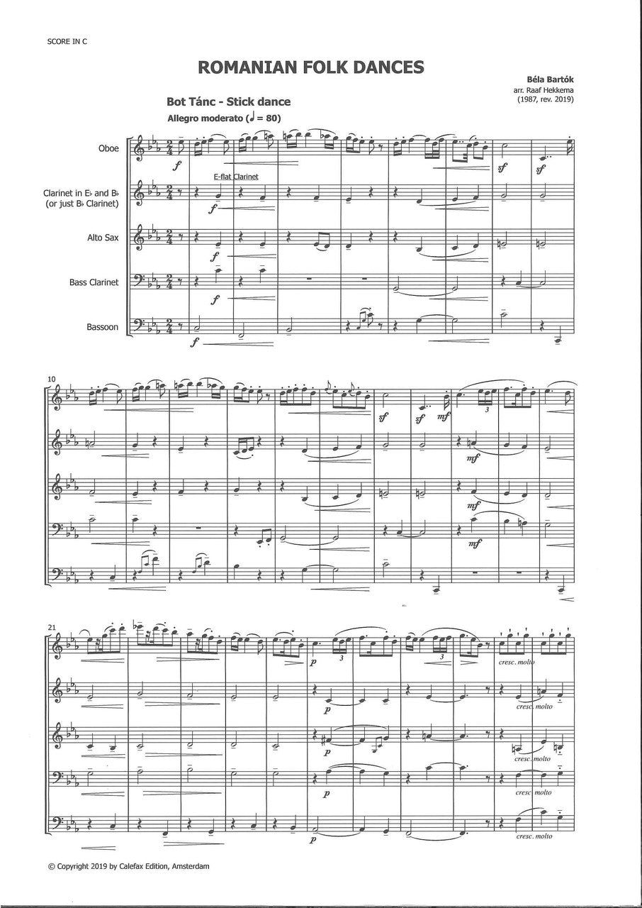 Bartok, Romanian Folk Dances (Calefax)
