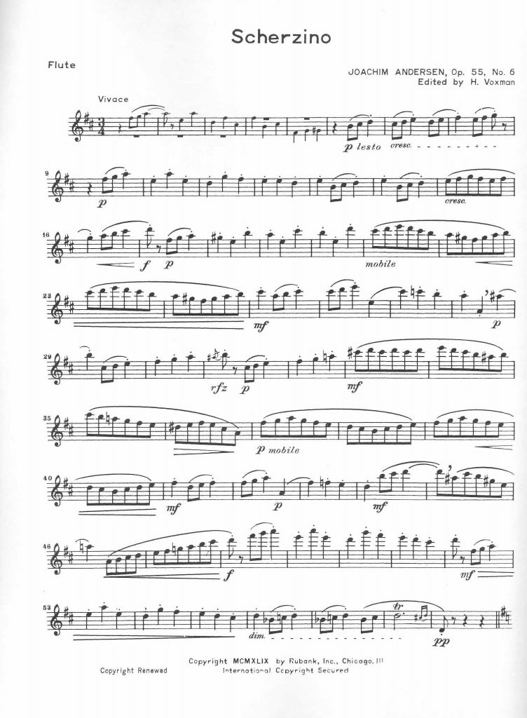Andersen, Scherzino op. 55/6 (Rubank)