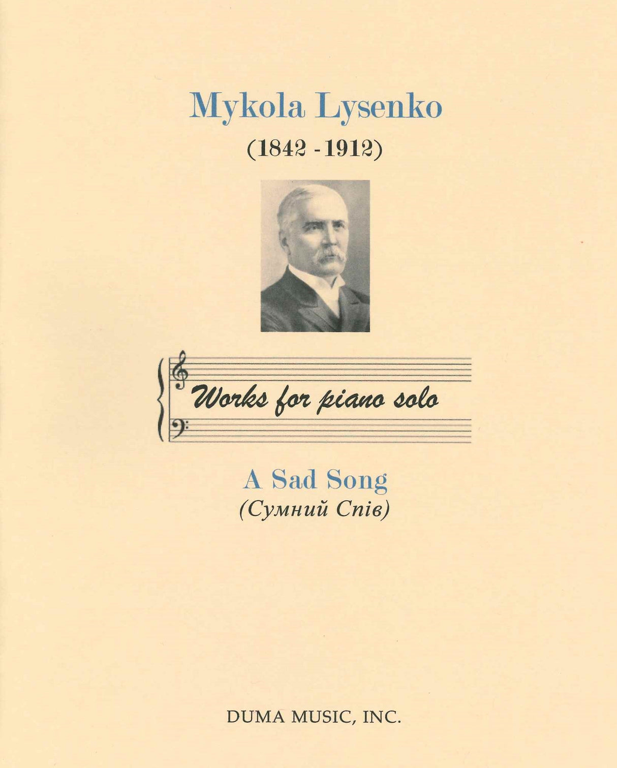 Lysenko, Sad Song (Duma Music)