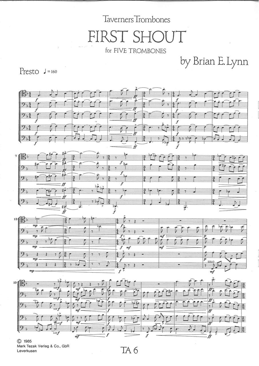 Lynn, First Shout (5Tbn) (Tezak)