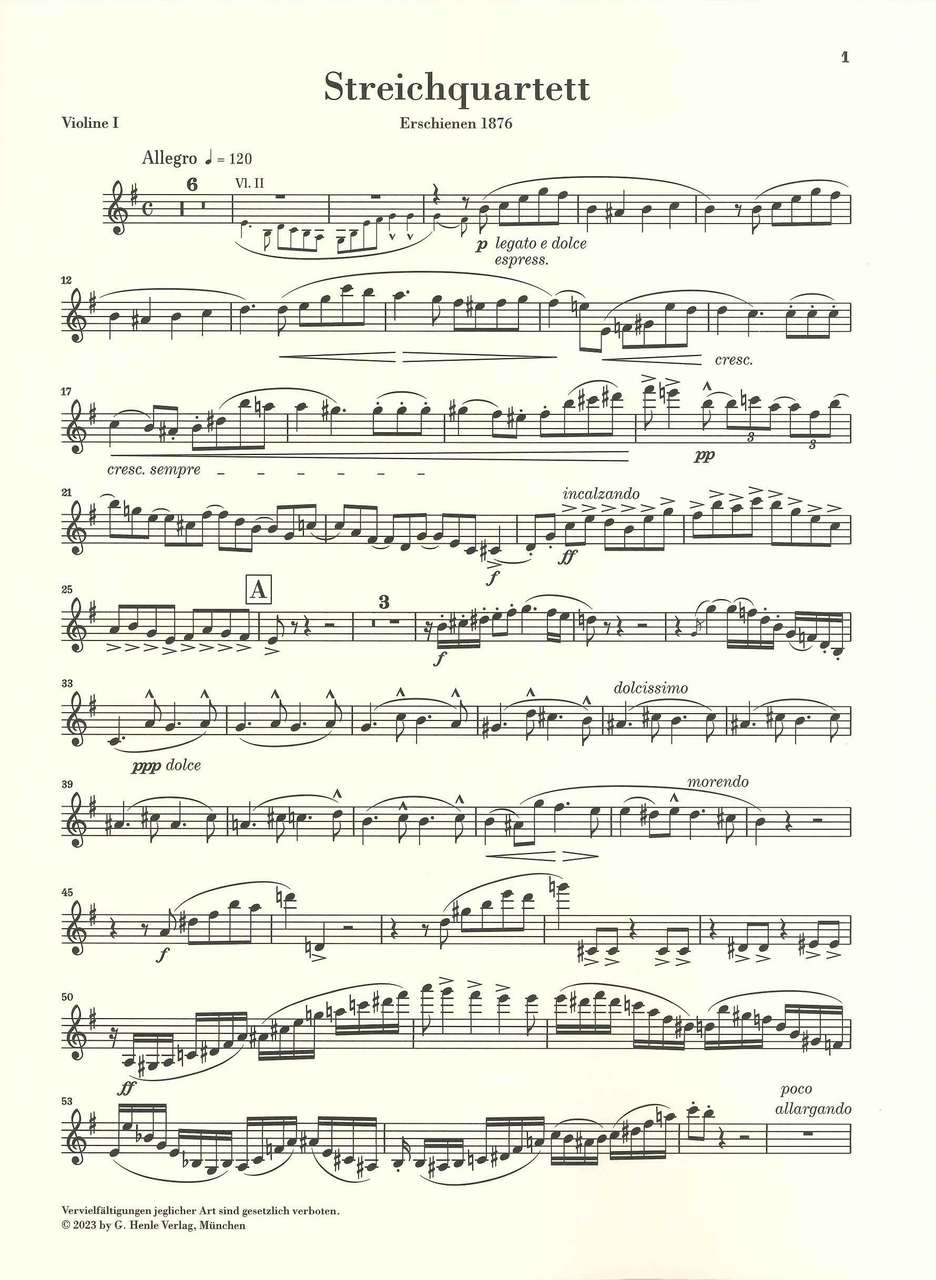 Verdi, String Quartet in e (Henle)