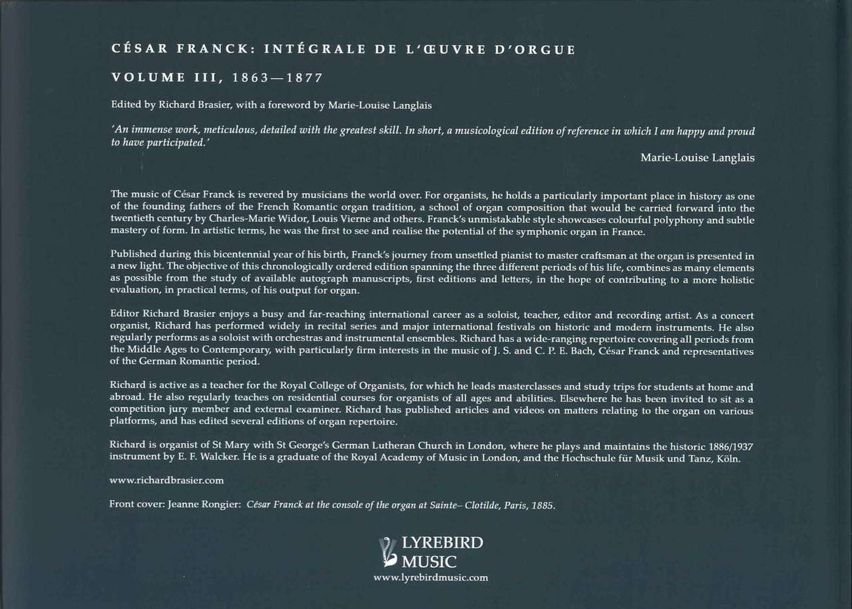 Franck, Integrale 3: 1863-77 (Lyrebird Music)