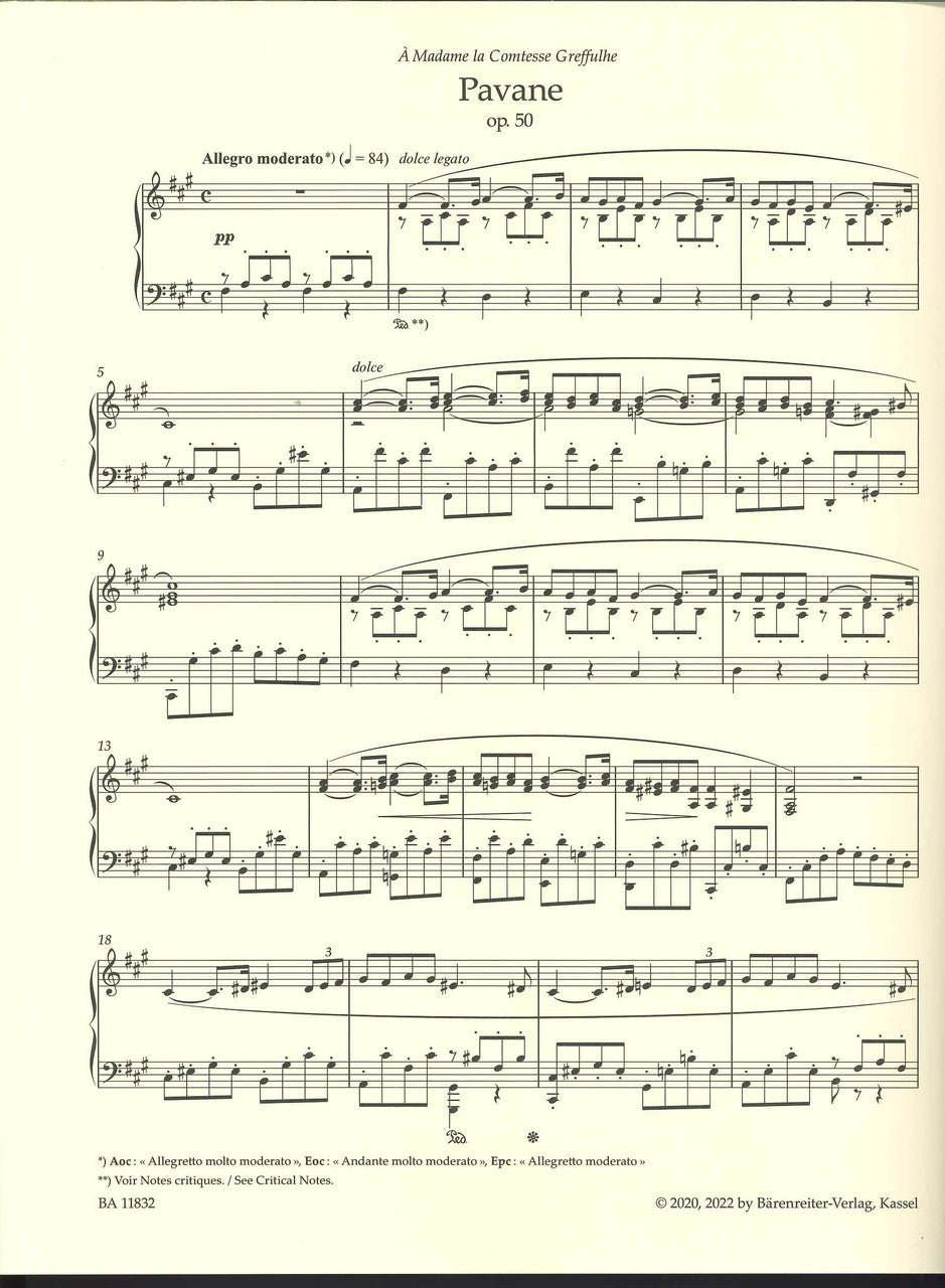 Faure, Pavane op. 50 (Bartoli) (Barenreiter)