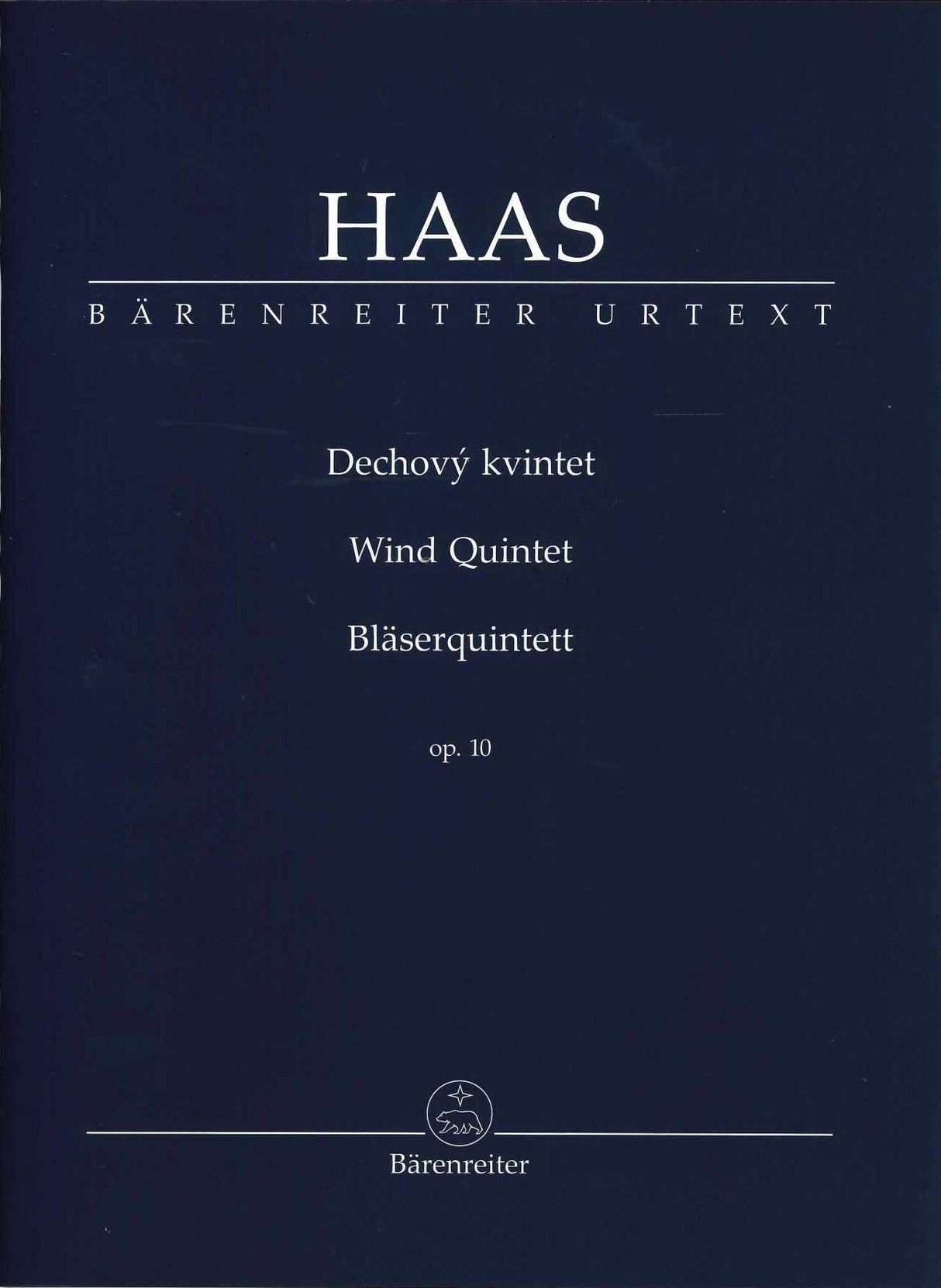 Haas, Wind Quintet op. 10 (Barenreiter)