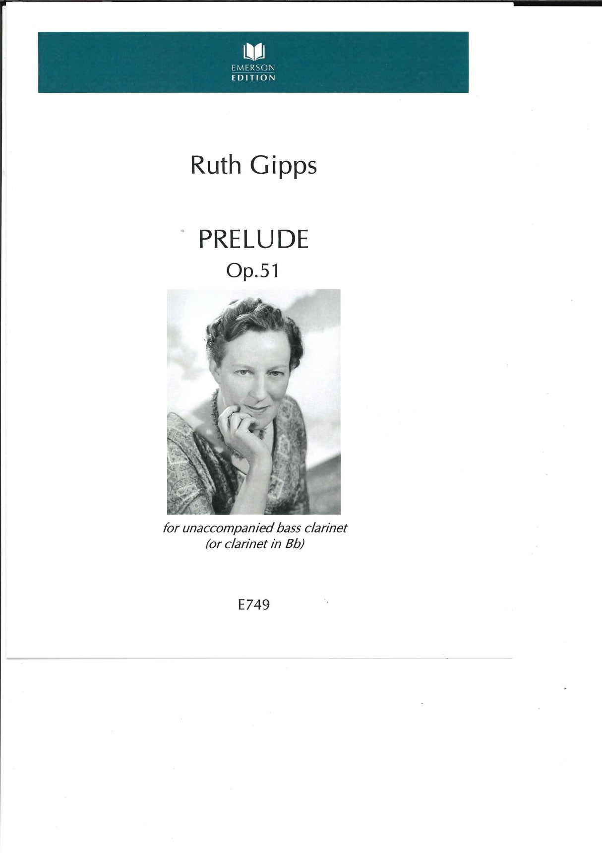 Gipps, Prelude op. 51 (BsCl/BbCl) (Emerson Edition)