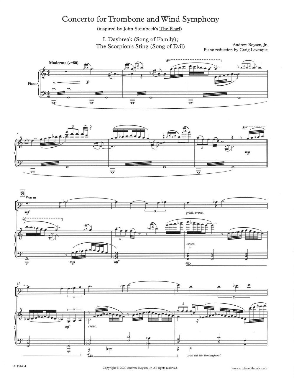 Boysen, Concerto for Trombone & Wind Sym (Art of Sound Music)
