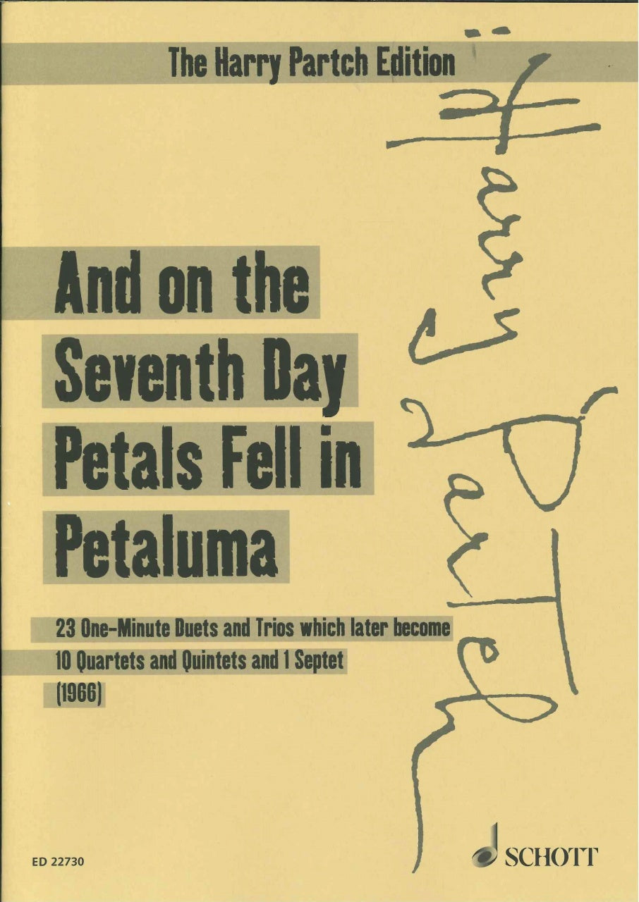 Partch, And on the Seventh Day... 1966 (Schott)