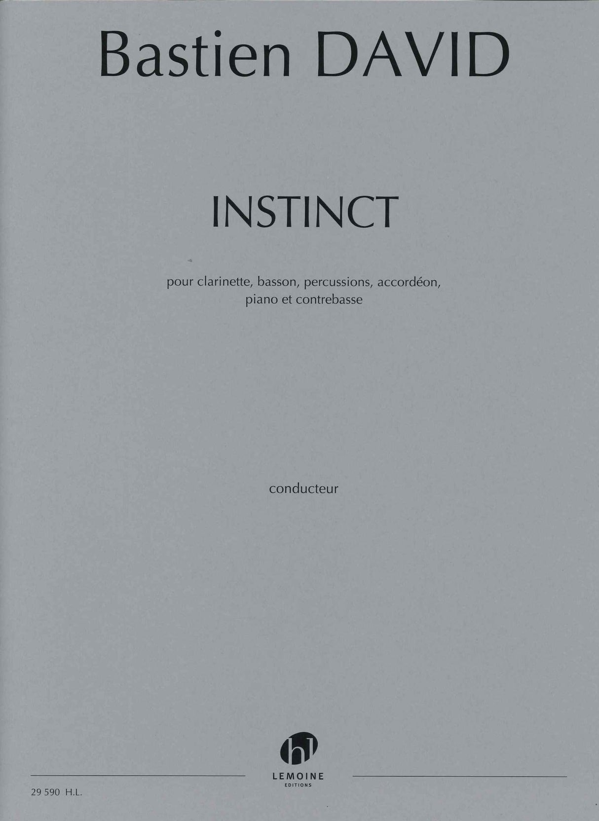 David,B., Instinct (Cl,Bn,Perc,Acc,Pf,CB (Lemoine)