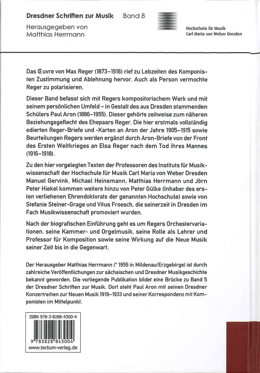 Herrmann, Sichten auf Max Reger und sein (Tectum Verlag)