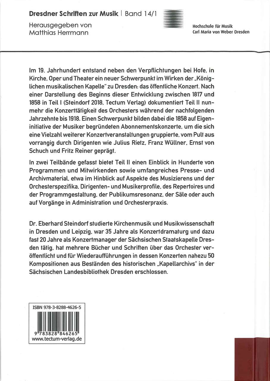 Steindorf,Konzerttatigkeit Koniglichen 2 (Tectum Verlag)