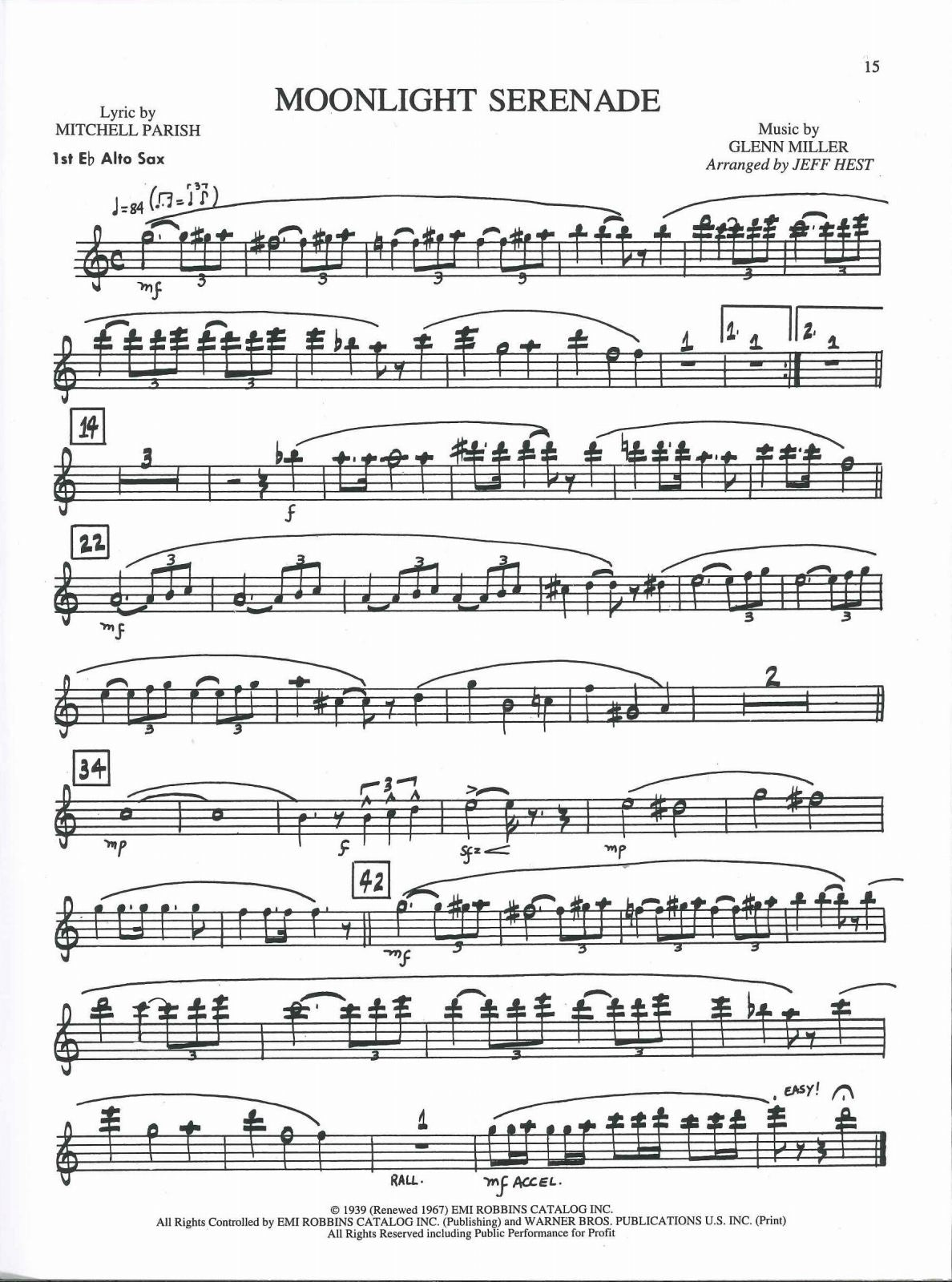 Original Big Band Sounds: 1st Alto (Warner Bros./Alfred)