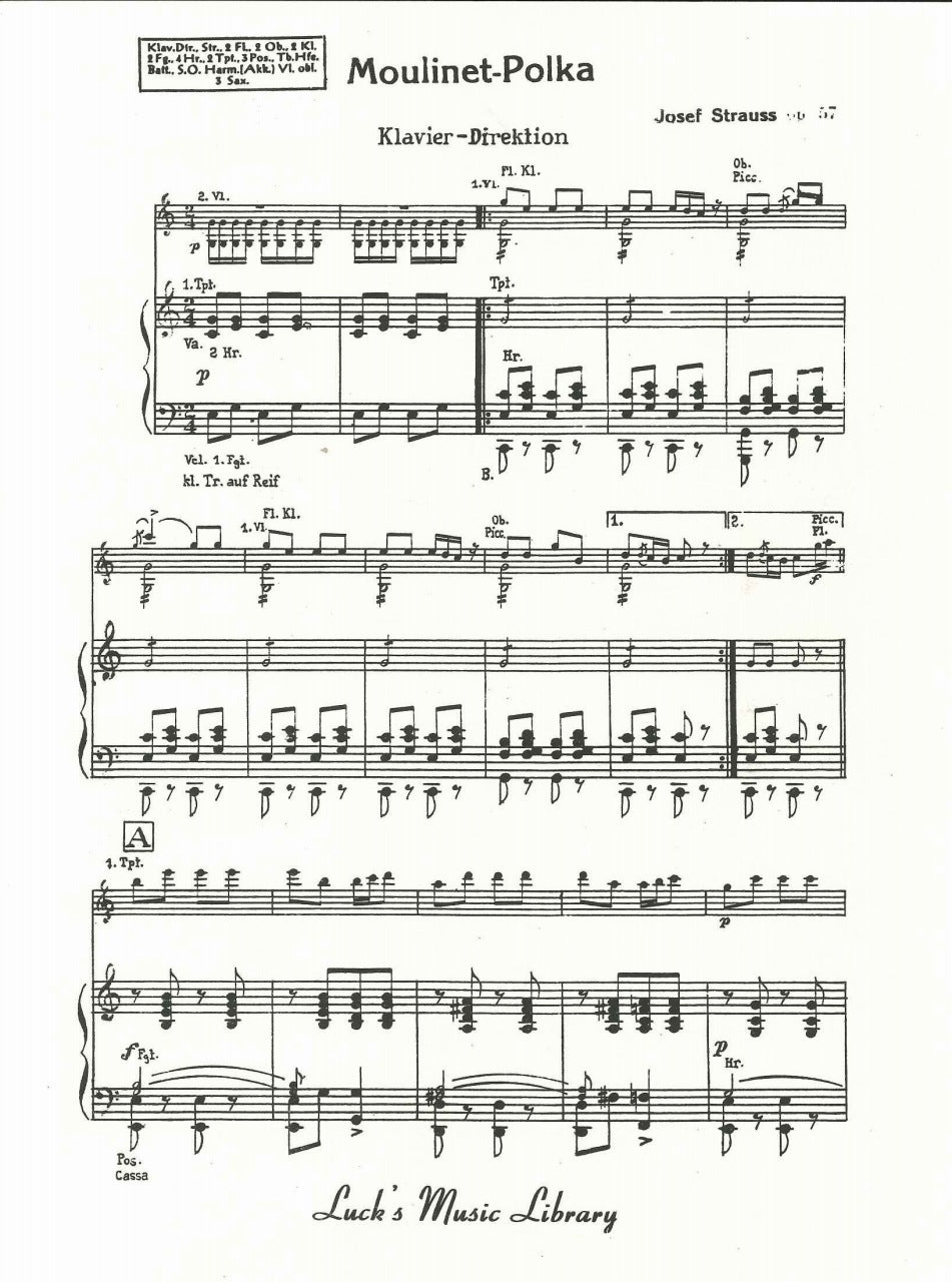 Strauss,Josef, Moulinet Polka: Set (Luck's Music)