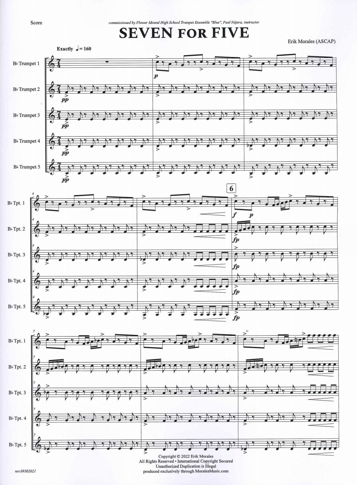 Morales, Seven for Five (5BbTrp) (Morales Music)