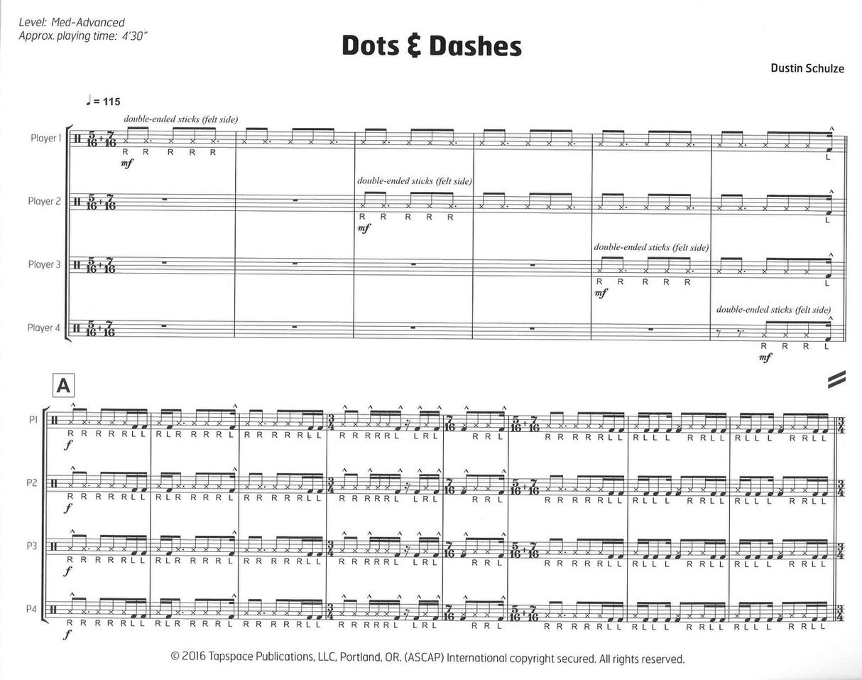 Schulze, Dots & Dashes (Score,CD-ROM) (Tapspace)