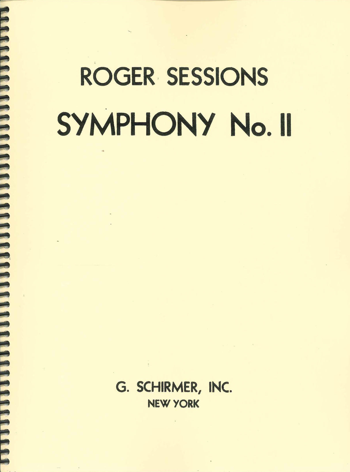 Sessions, Symphony No. 2 (1946) (G.Schirmer/Wise)