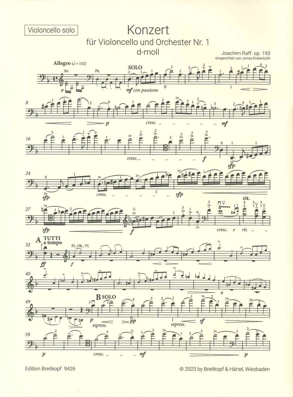Raff, Concerto No. 1 in d, op. 193 (Breitkopf)