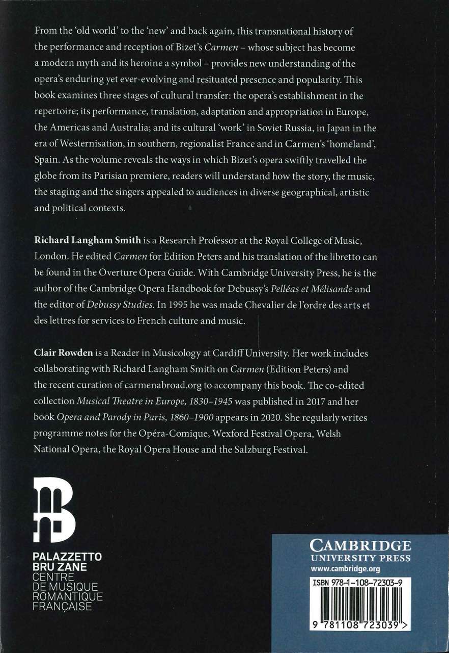 Langham Smith, Carmen Abroad: Bizet's(p (Cambridge University Press)