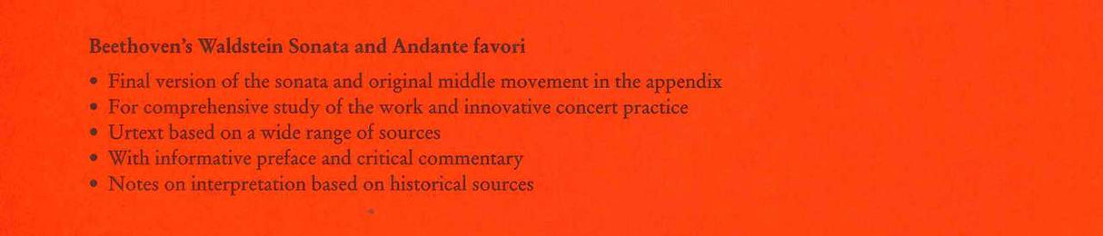 Beethoven, Sonata No.21 Waldstein etc. (Wiener Urtext Edition)