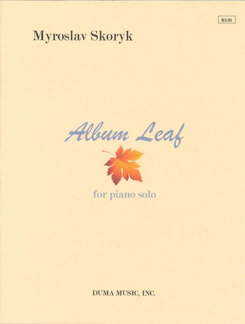 Skoryk, Album Leaf, for Piano Solo (Duma Music)