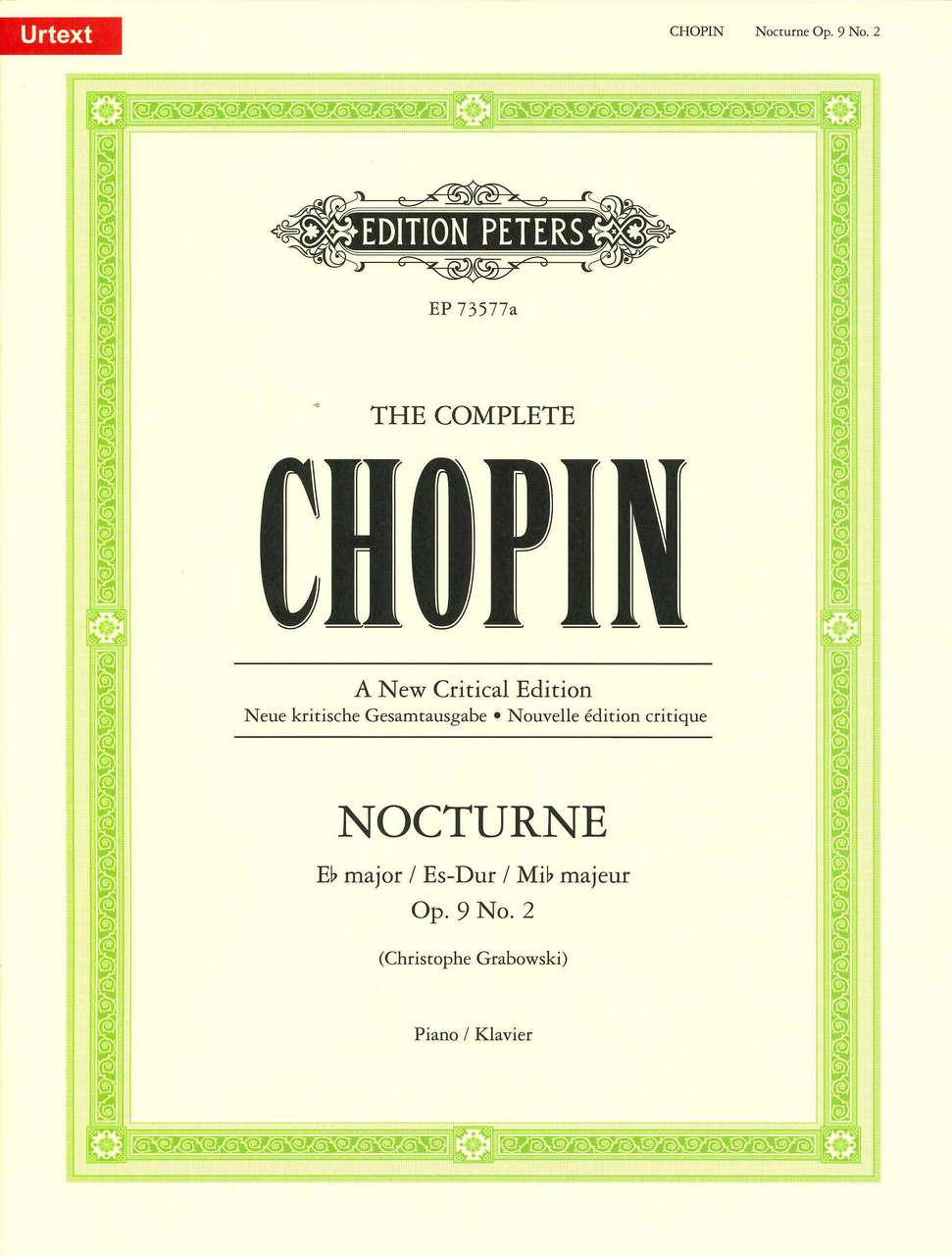 Chopin, Nocturne op. 9/2: Comparative Ed (Peters)