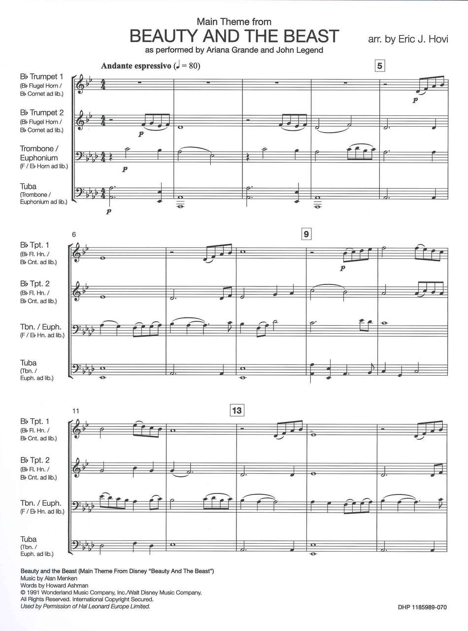 Menken, Beauty and the Beast, Main Theme (De Haske)