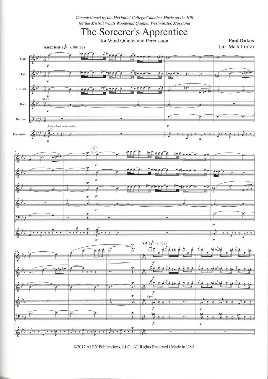 Dukas, Sorcerer's Apprentice (Alry Publications)