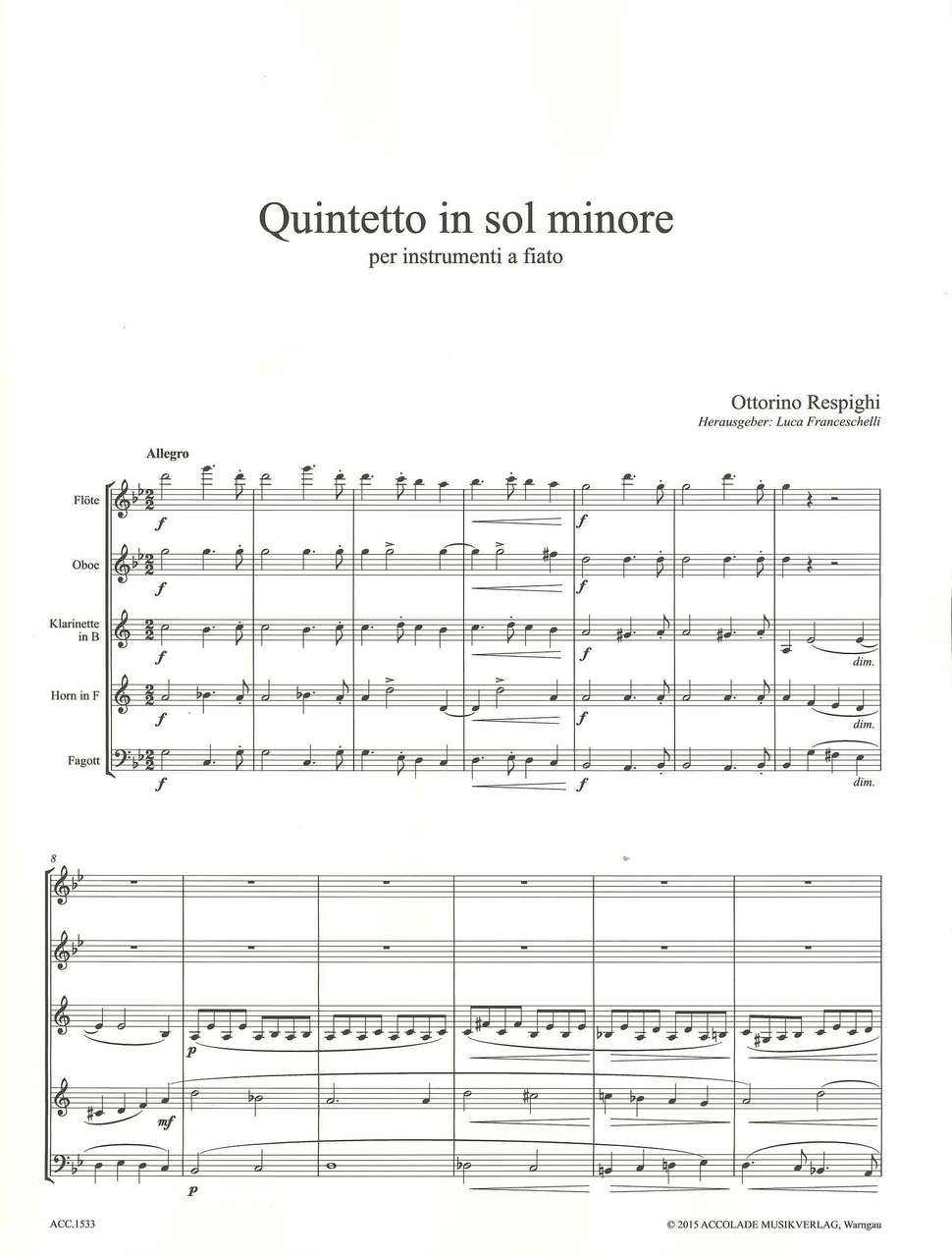 Respighi, Quintet in g minor (Accolade)