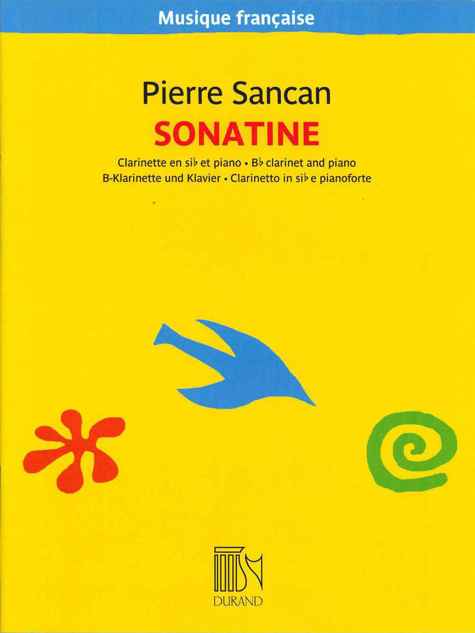 Sancan, Sonatine (BbCl,Pf) (Lemaitre) (Durand)