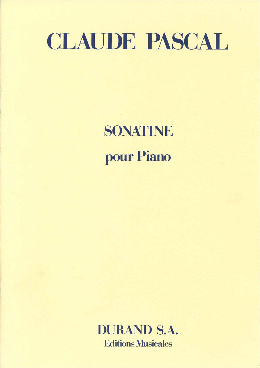 Pascal, Sonatine pour piano (Durand)
