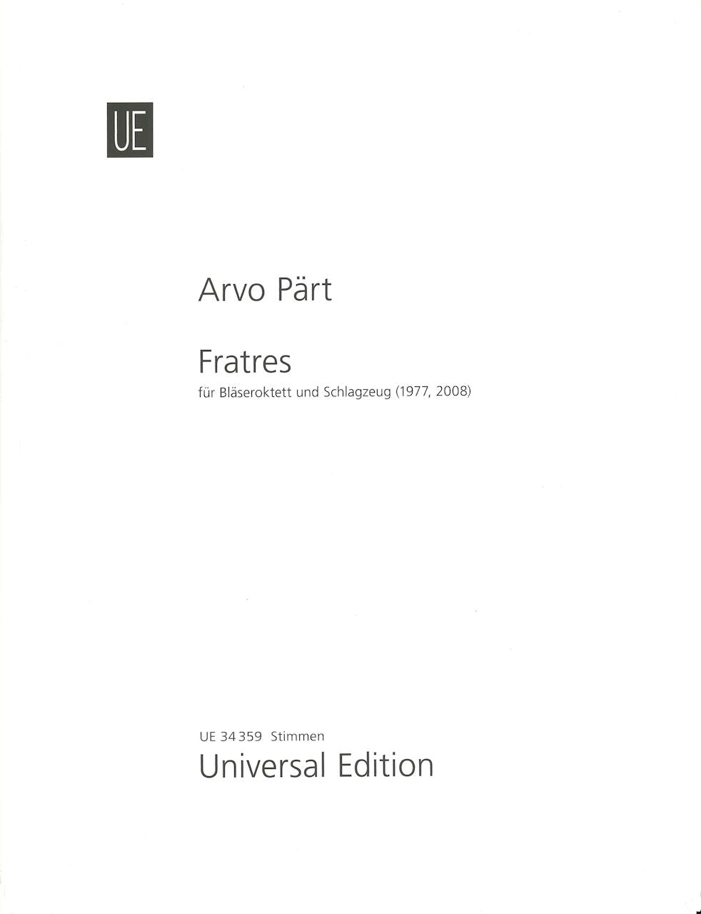 Part, Fratres (Parts: 8Winds,Perc) (Universal)