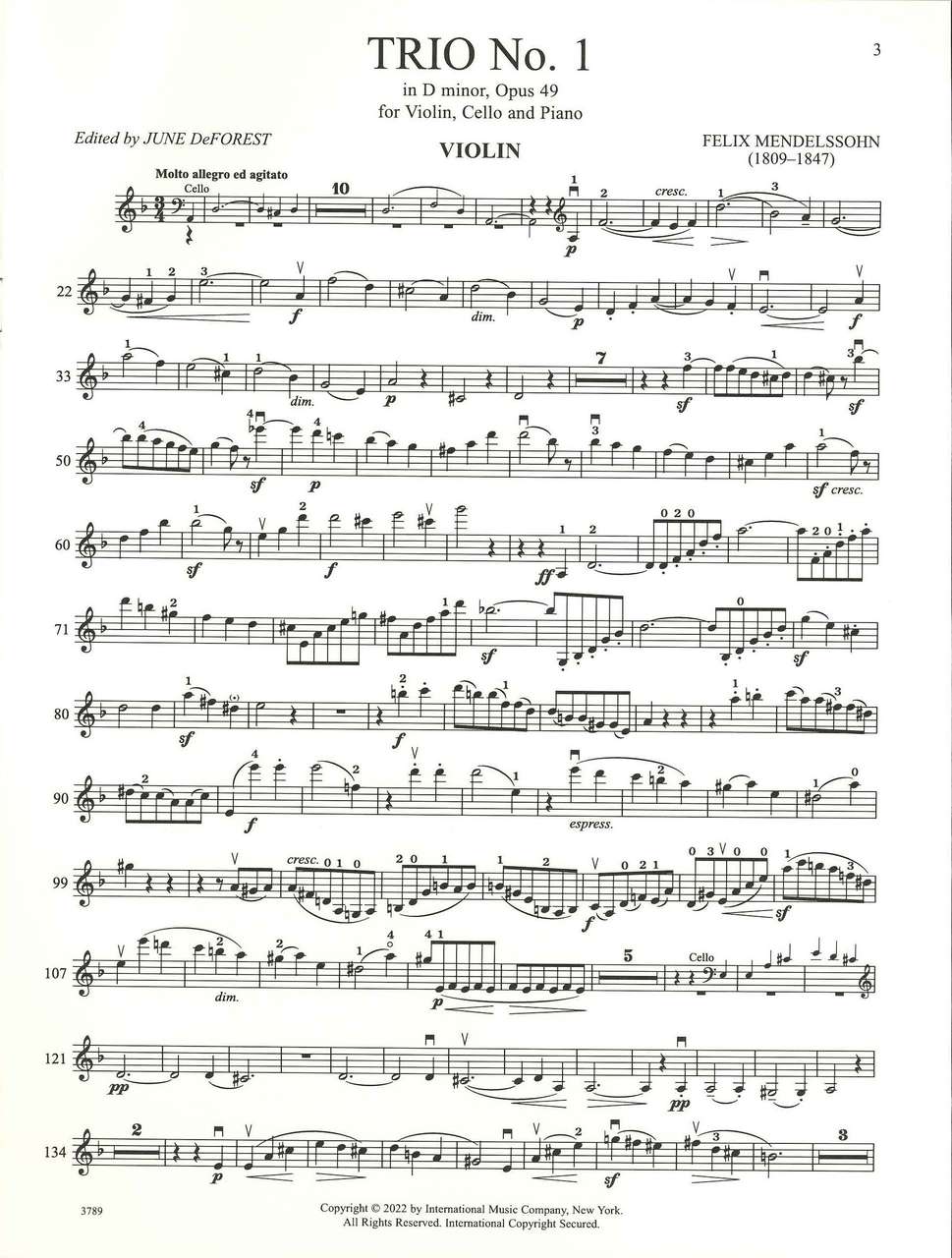 Mendelssohn, Piano Trio No. 1 op. 49 (IMC)