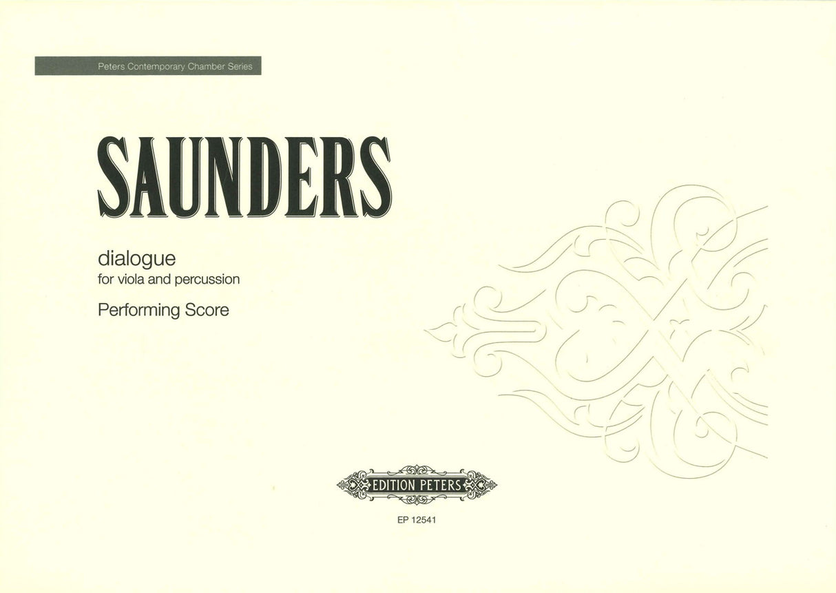 Saunders, Dialogue, for Viola and Perc (Peters)