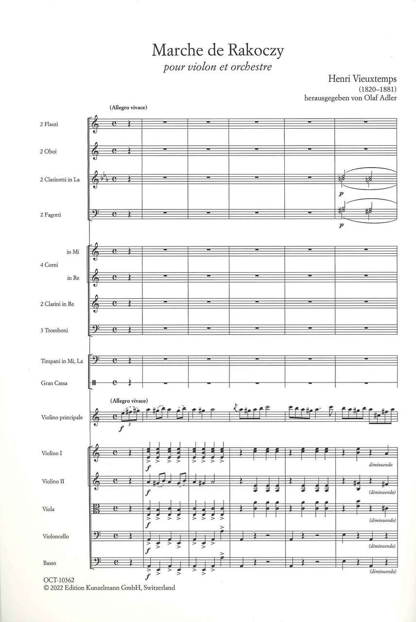 Vieuxtemps, Rakoczi-Marsch (Kunzelmann)