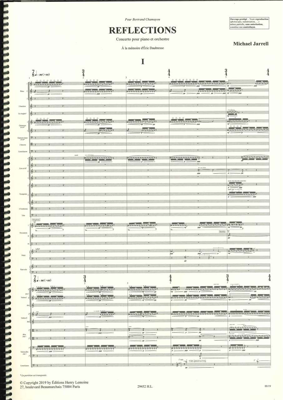 Jarrell, Reflections: Concerto pour pf (Lemoine)