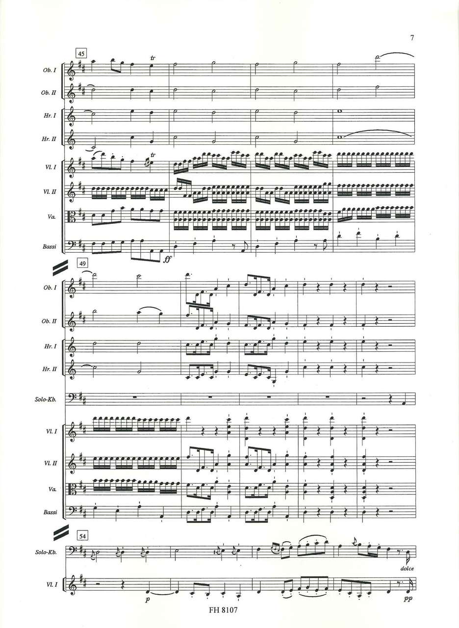 Sperger, Concerto for Contrabass No. 15 (Hofmeister)