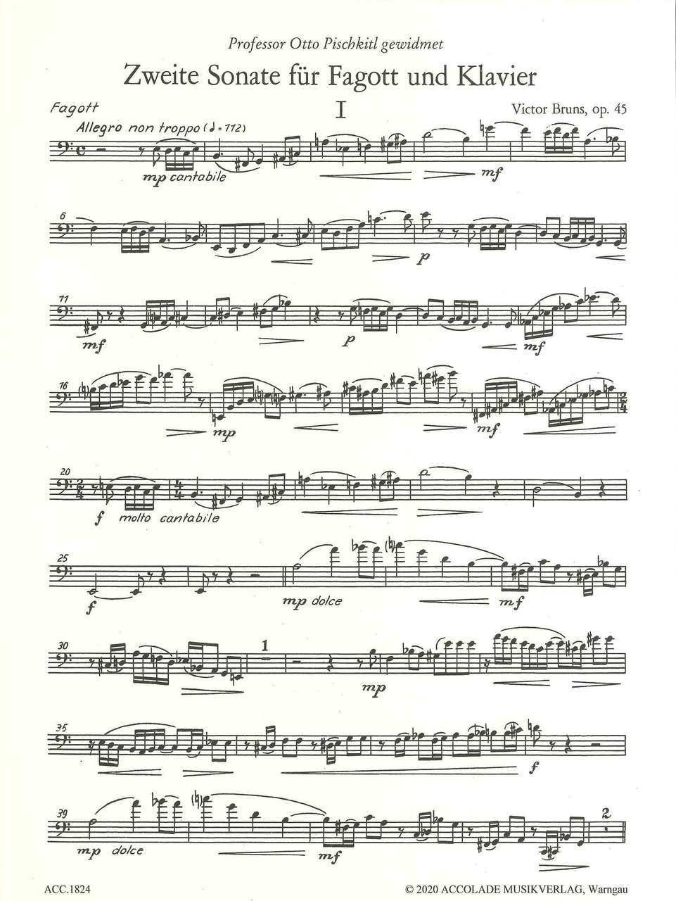 Bruns, Sonata No. 2, op. 45 (Accolade)