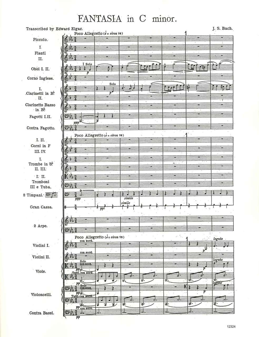 Bach, Fantasia & Fugue BWV 537: Score (Luck's Music)