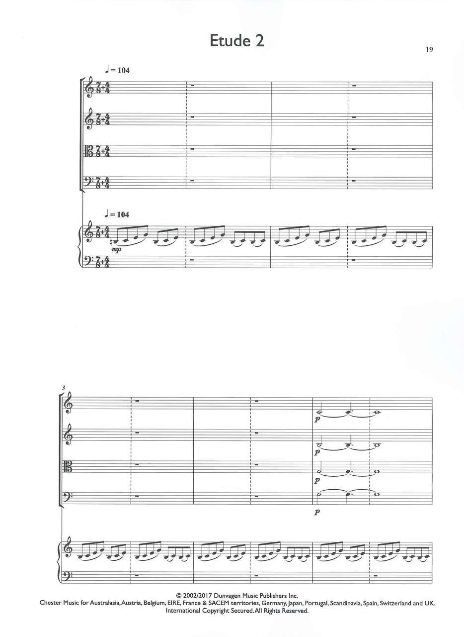Glass, Glassworks Opening; Etudes 2 & 5 (Dunvagen/Chester)