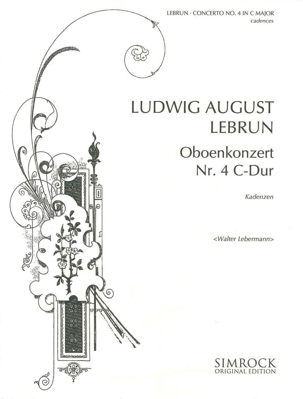 Lebrun, Concerto No. 4 in C, Cadenzas (Simrock)