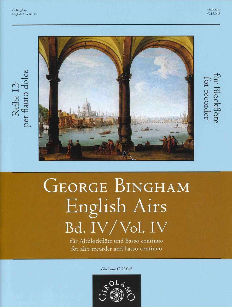 Bingham, English Airs 4 (ARec,Bc) (Girolamo Musikverlag)