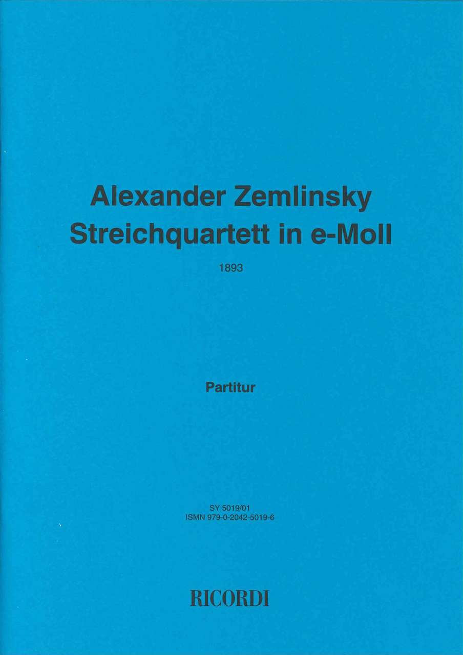Zemlinsky, String Quartet in e (1893) (Ricordi)