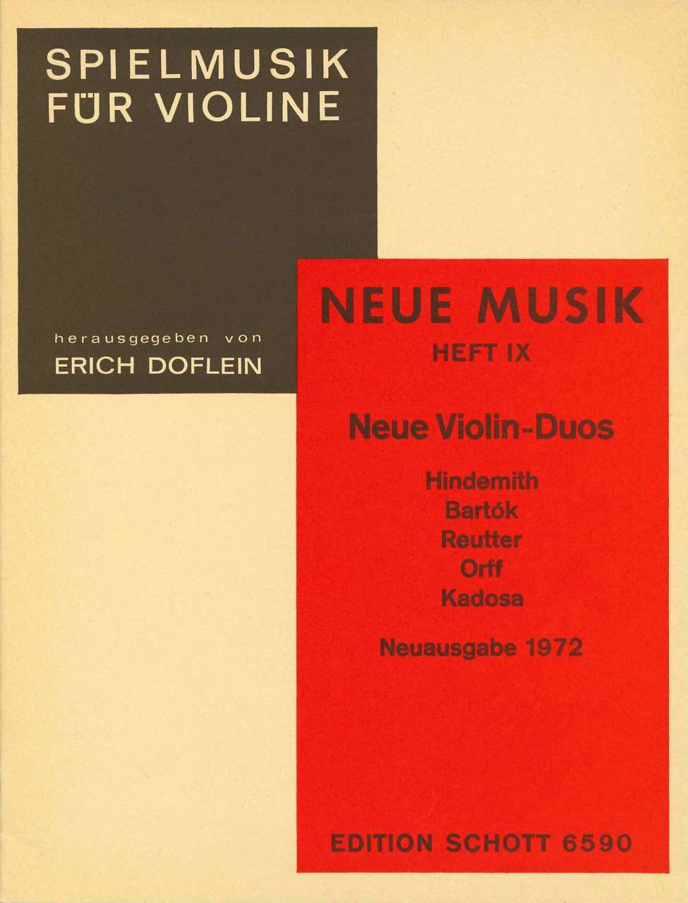 Neue Violin-Duos: Hindemith, Bartok (Schott)
