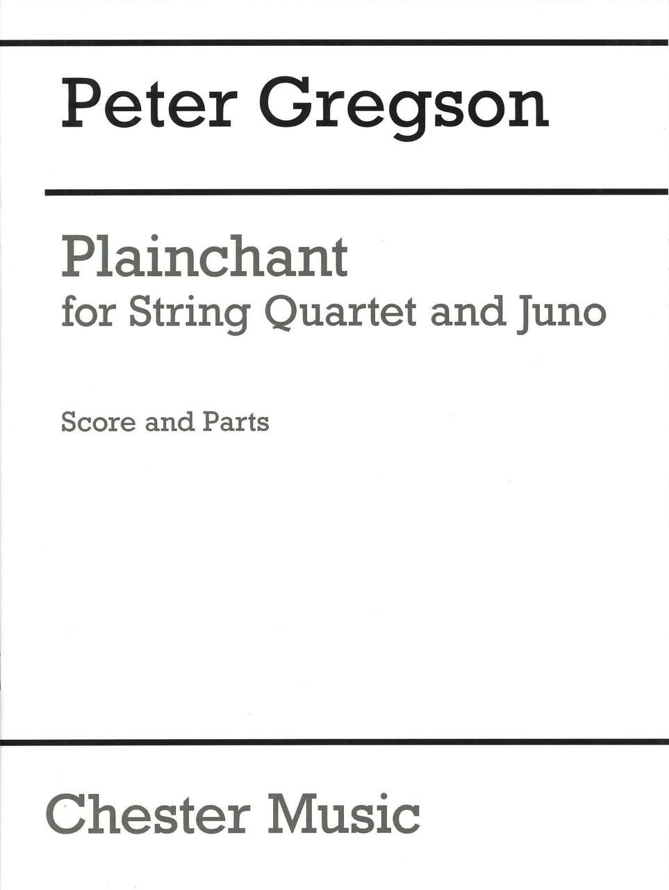 Gregson,P., Plainchant (Score,Parts) (Chester)